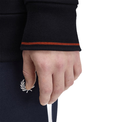 Fred Perry Crewneck Sweatshirt Navy/Brandy/Rich Brown  - M7535-75C