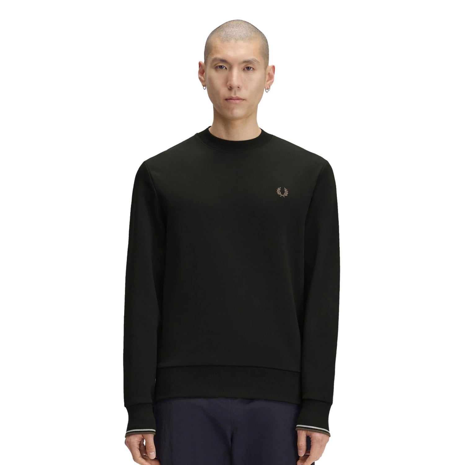 Fred Perry Crewneck Sweatshirt Night Green/Dusky Blue  - M7535-78C