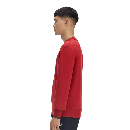 Fred Perry Crewneck Sweatshirt Burnt Red  - M7535-M02
