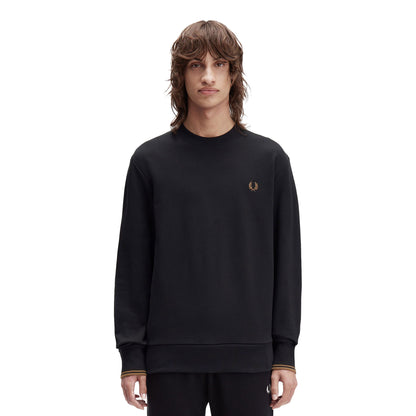 Fred Perry Crewneck Sweatshirt Black/Shaded Stone  - M7535-S77