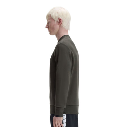 Fred Perry Crewneck Sweatshirt Field Green/Black  - M7535-U70