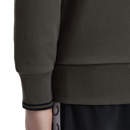 Fred Perry Crewneck Sweatshirt Field Green/Black  - M7535-U70