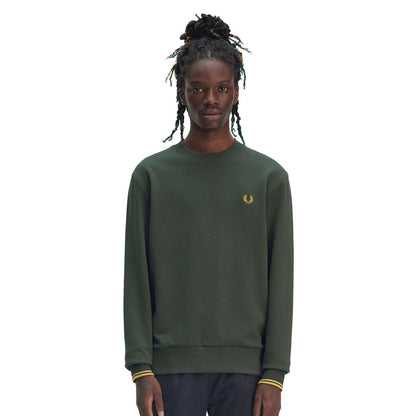 Fred Perry Crewneck Sweatshirt Court Green  - M7535-X89