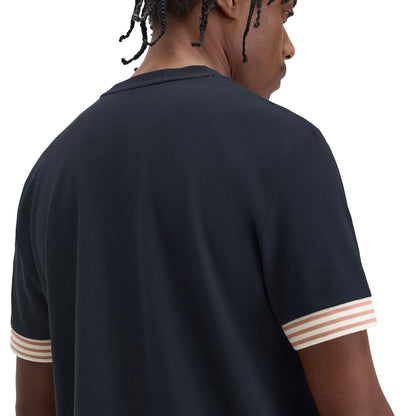 Fred Perry Striped Cuff T-Shirt Navy  - M7707-608