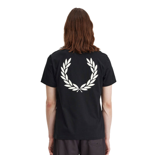 Fred Perry Laurel Wreath Graphic T-Shirt Black  - M7784-102