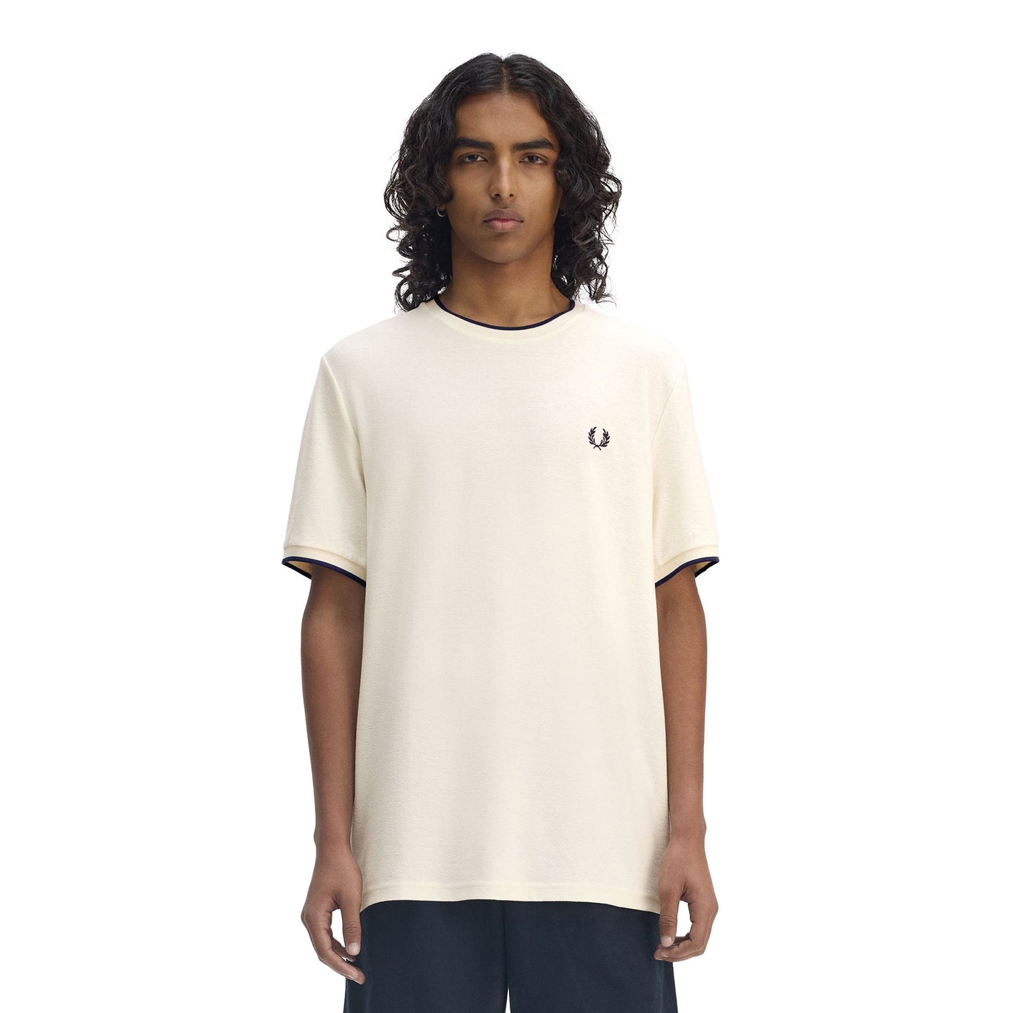Fred Perry Crepe Piqué T-Shirt Ecru  - M8585-560