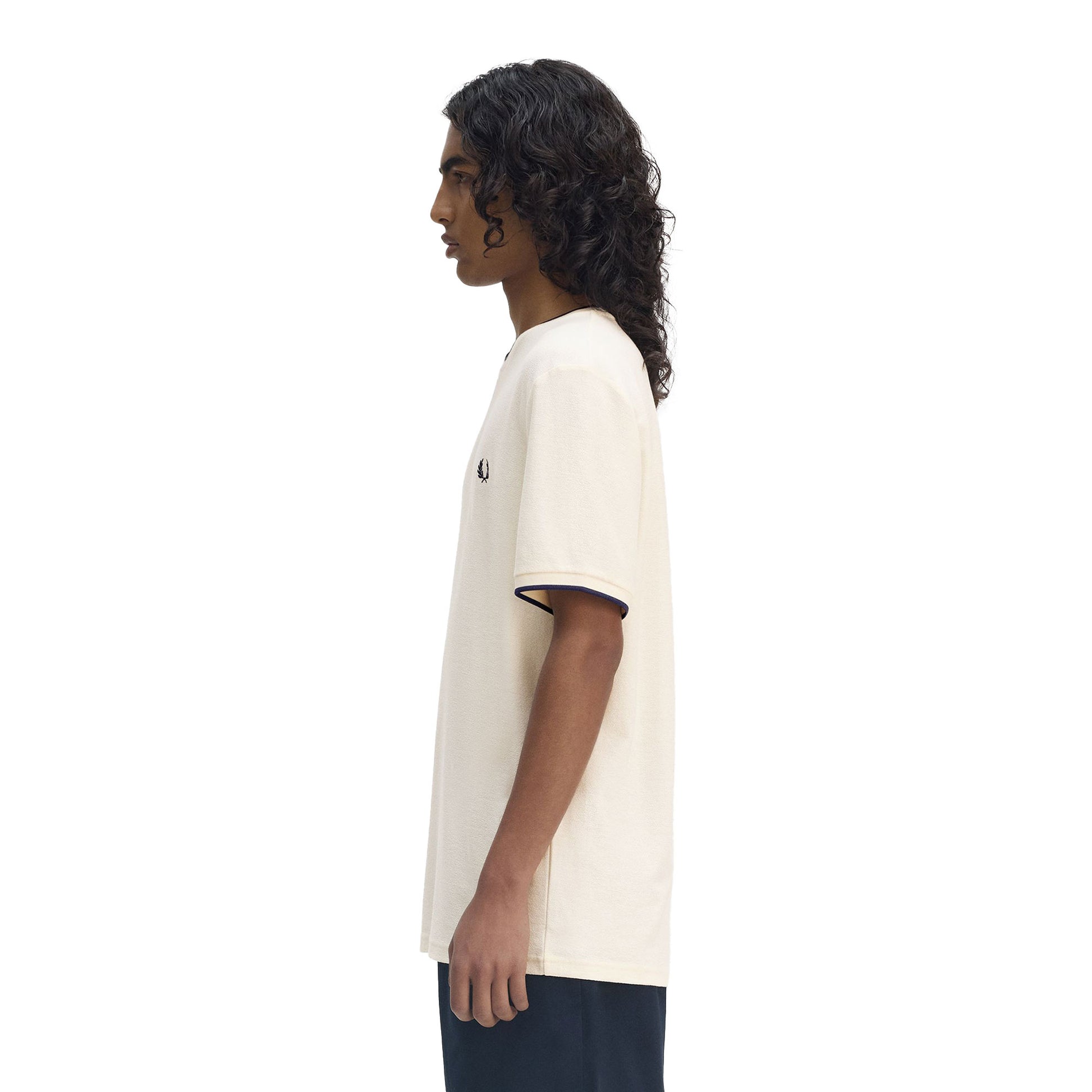 Fred Perry Crepe Piqué T-Shirt Ecru  - M8585-560