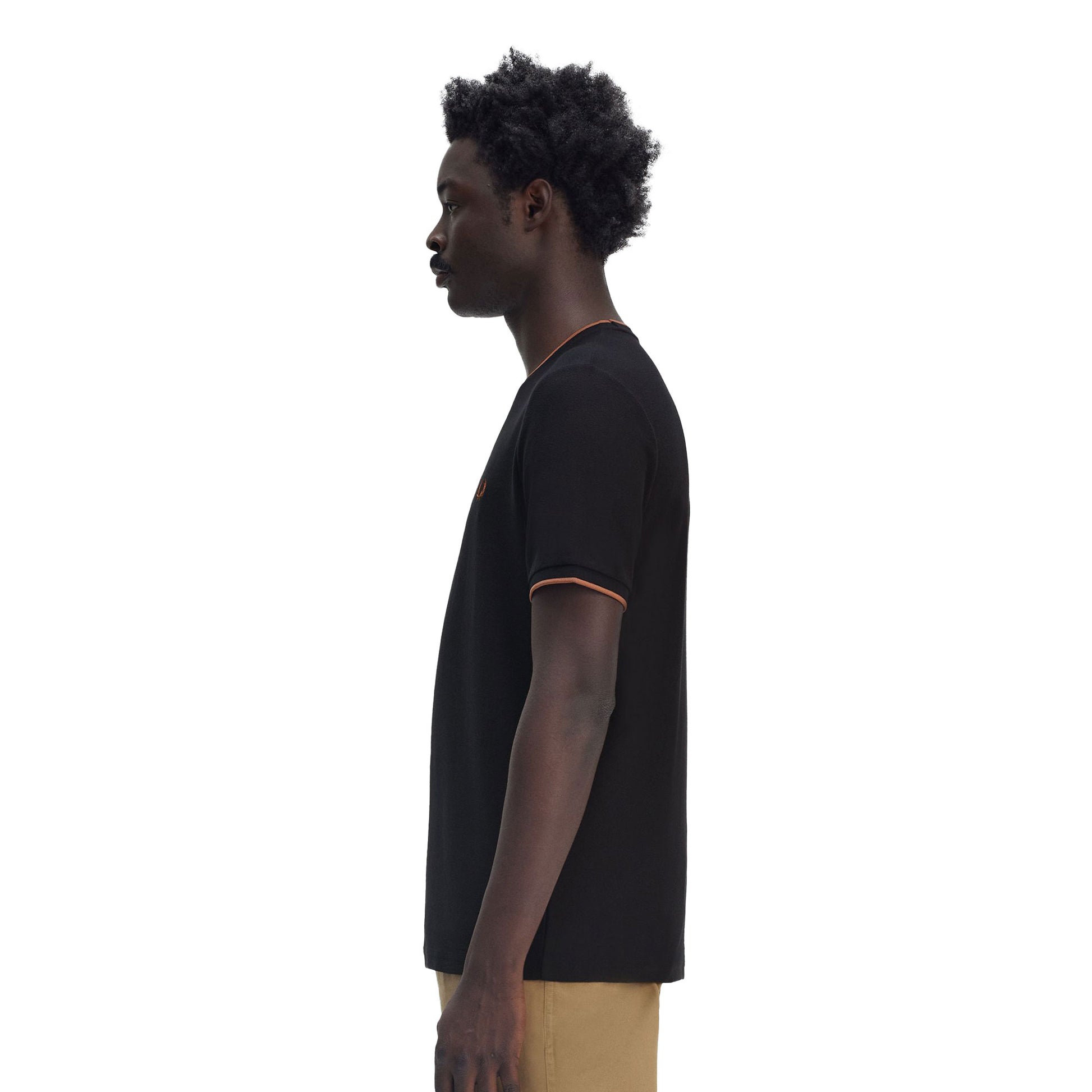 Fred Perry Crepe Piqué T-Shirt Navy  - M8585-795