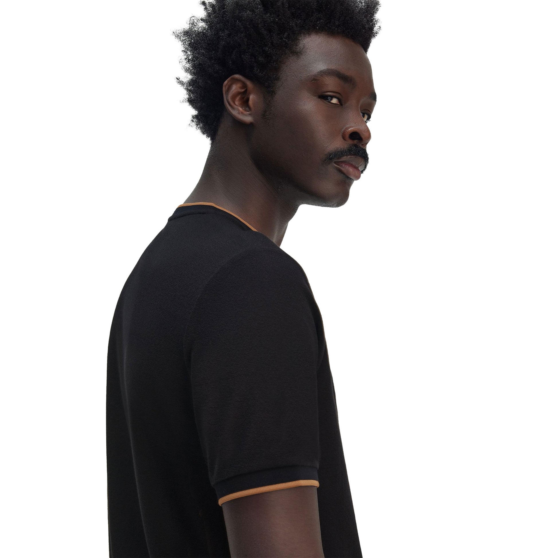 Fred Perry Crepe Piqué T-Shirt Navy  - M8585-795