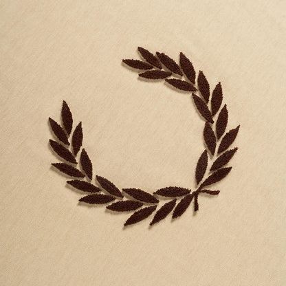 Fred Perry Textured Laurel Wreath T-Shirt Oatmeal  - M8587-691