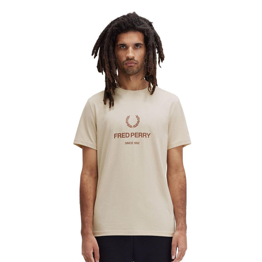 Fred Perry Graphic T-Shirt Oatmeal  - M8588-691