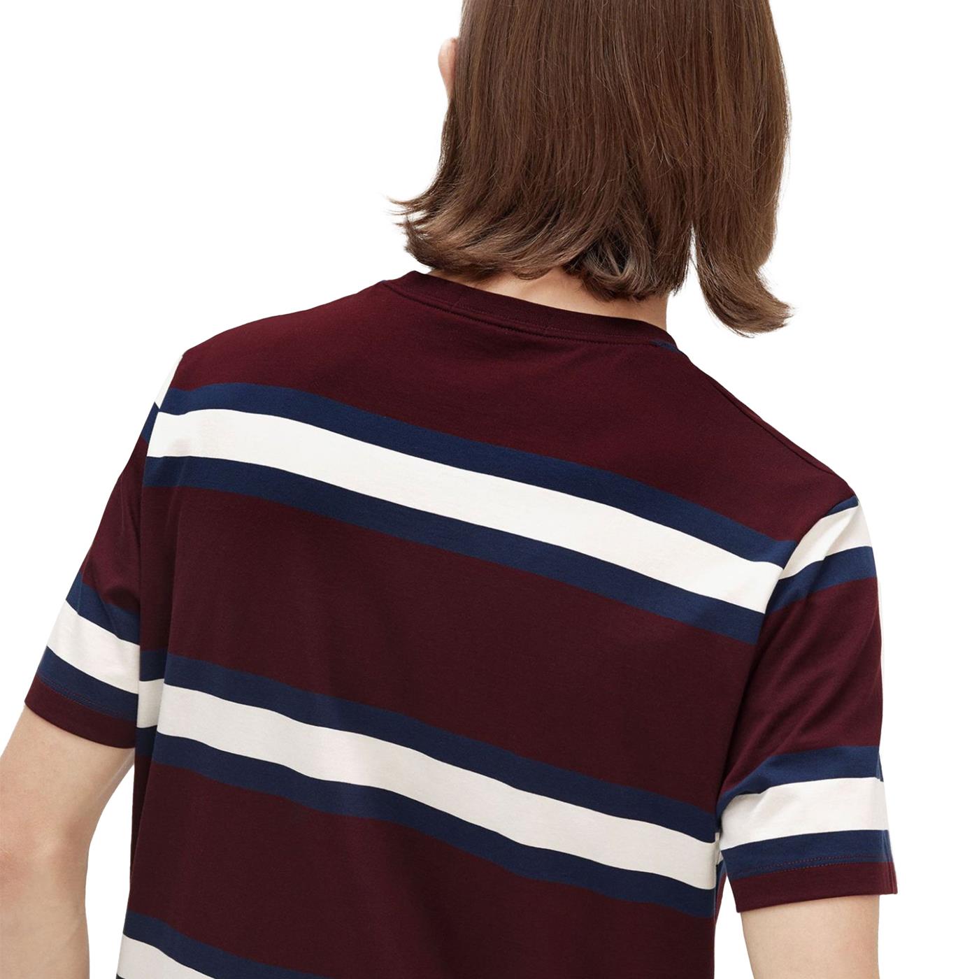 Fred Perry Bold Stripe T-Shirt Oxblood  - M9852-K22