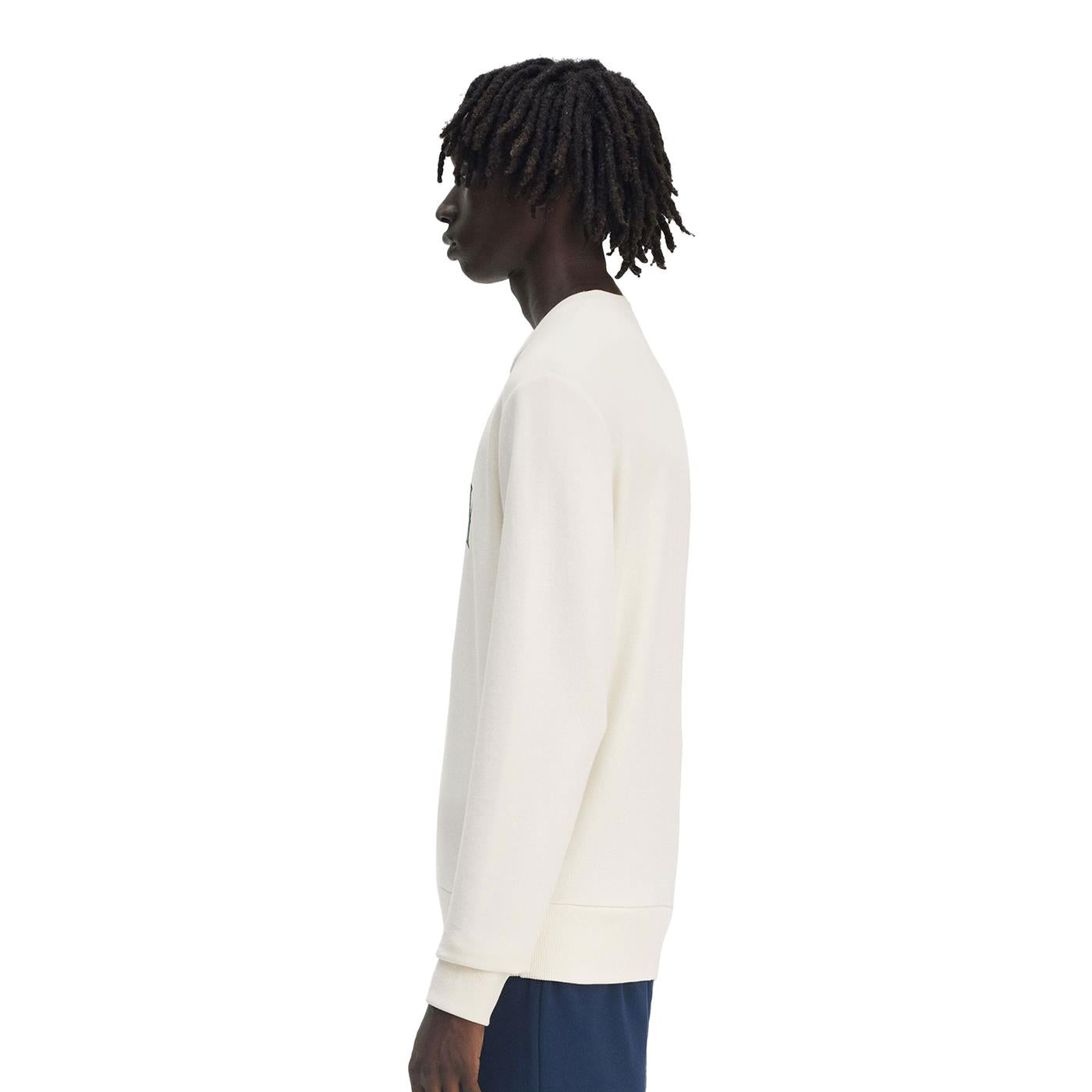 Fred Perry Embroidered Champion Sweatshirt Ecru  - M9891-560