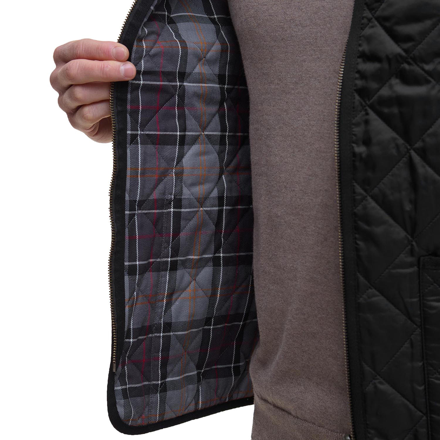 Barbour Quilted Waistcoat/Zip-In Liner Black Modern  - MLI0001BK91