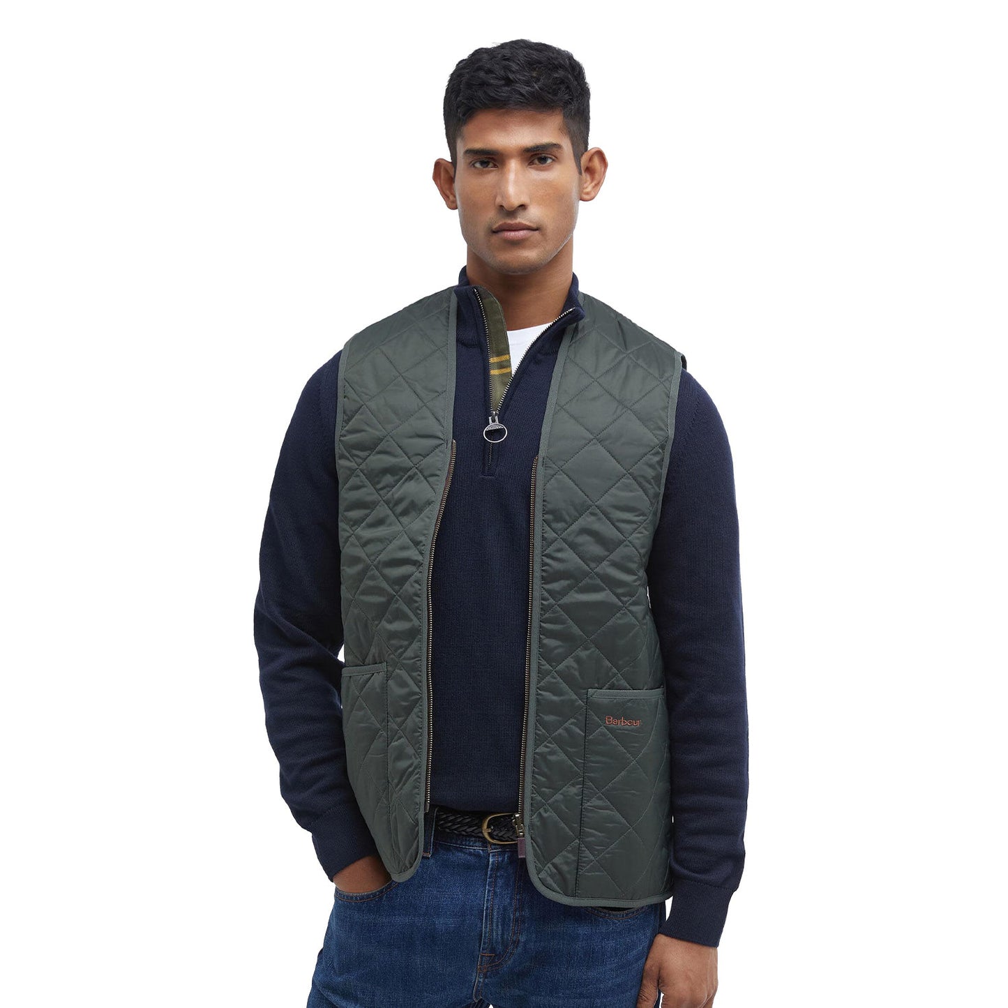Barbour Quilted Waistcoat/Zip-In Liner Olive Classic  - MLI0001GN92