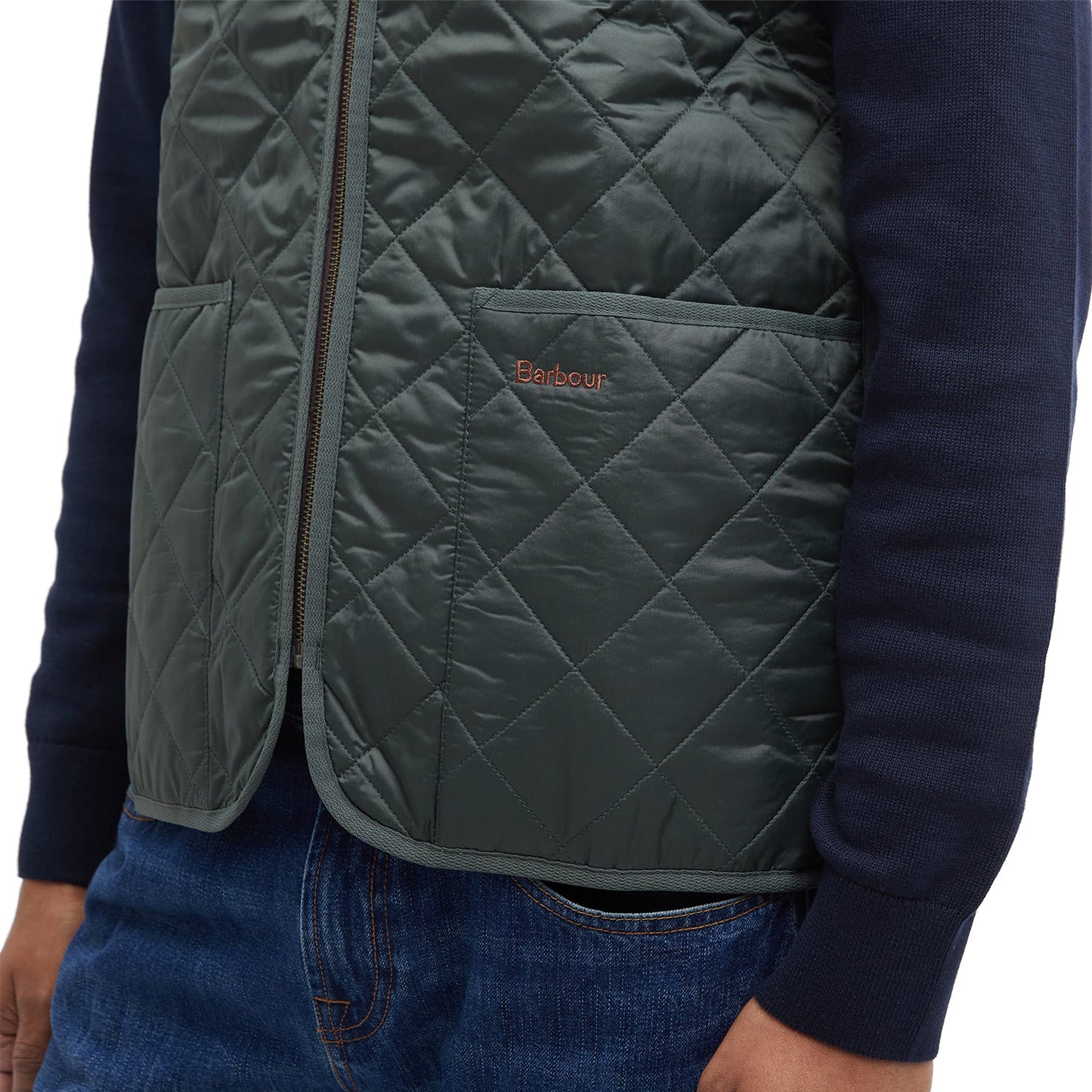Barbour Quilted Waistcoat/Zip-In Liner Olive Classic  - MLI0001GN92