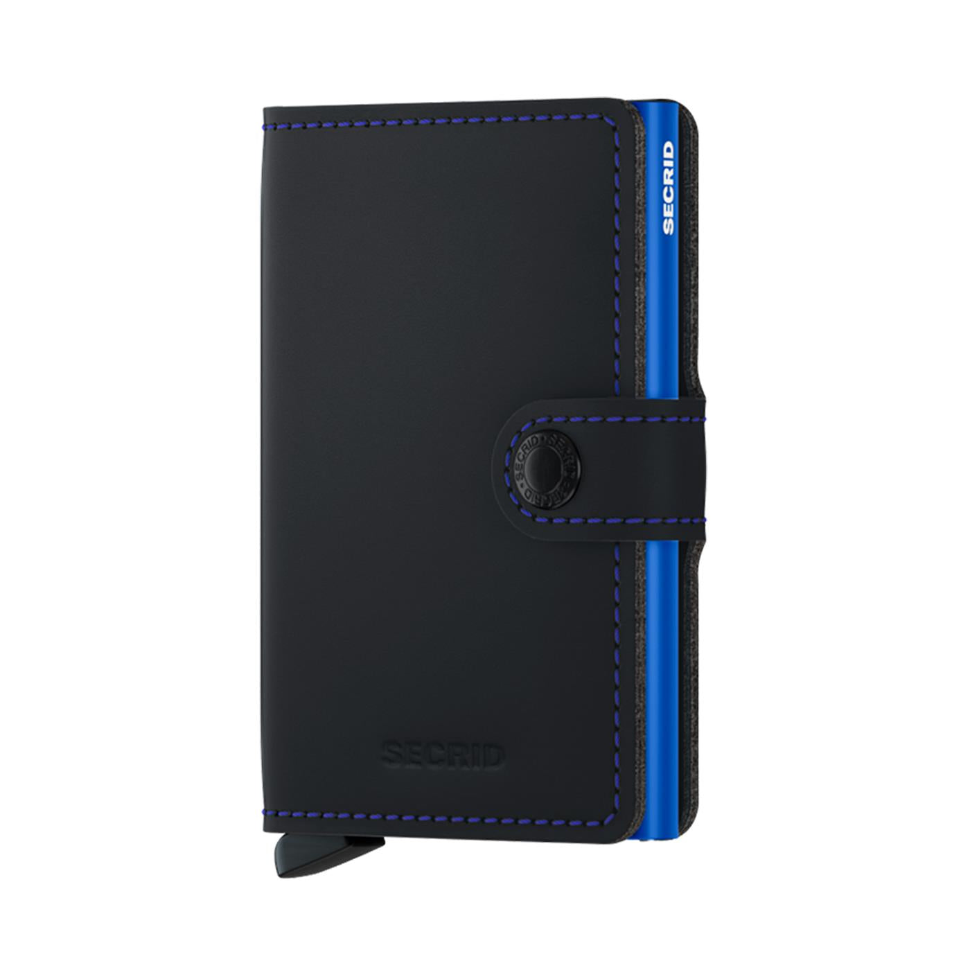 Secrid Miniwallet Matte Black & Blue  - MMBLACKBLUE