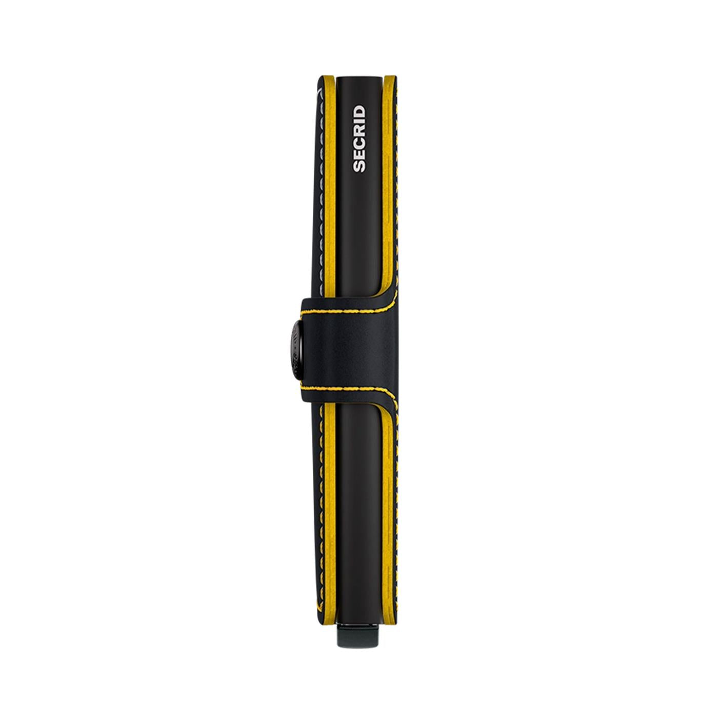 Secrid Miniwallet Matte Black & Ochre  - MMBLACKOCHRE