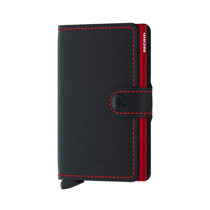 Secrid Miniwallet Matte Black & Red  - MMBLACKRED