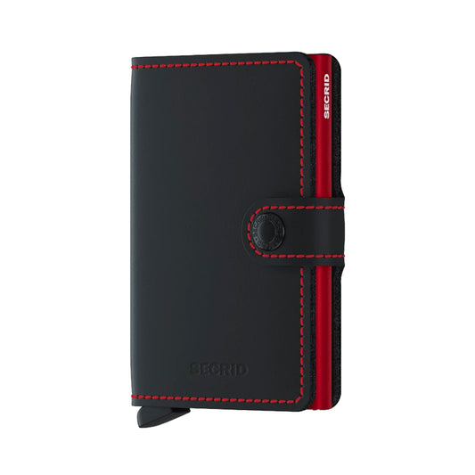Secrid Miniwallet Matte Black & Red  - MMBLACKRED