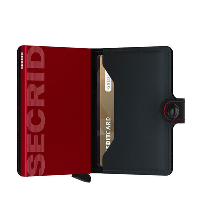 Secrid Miniwallet Matte Black & Red  - MMBLACKRED