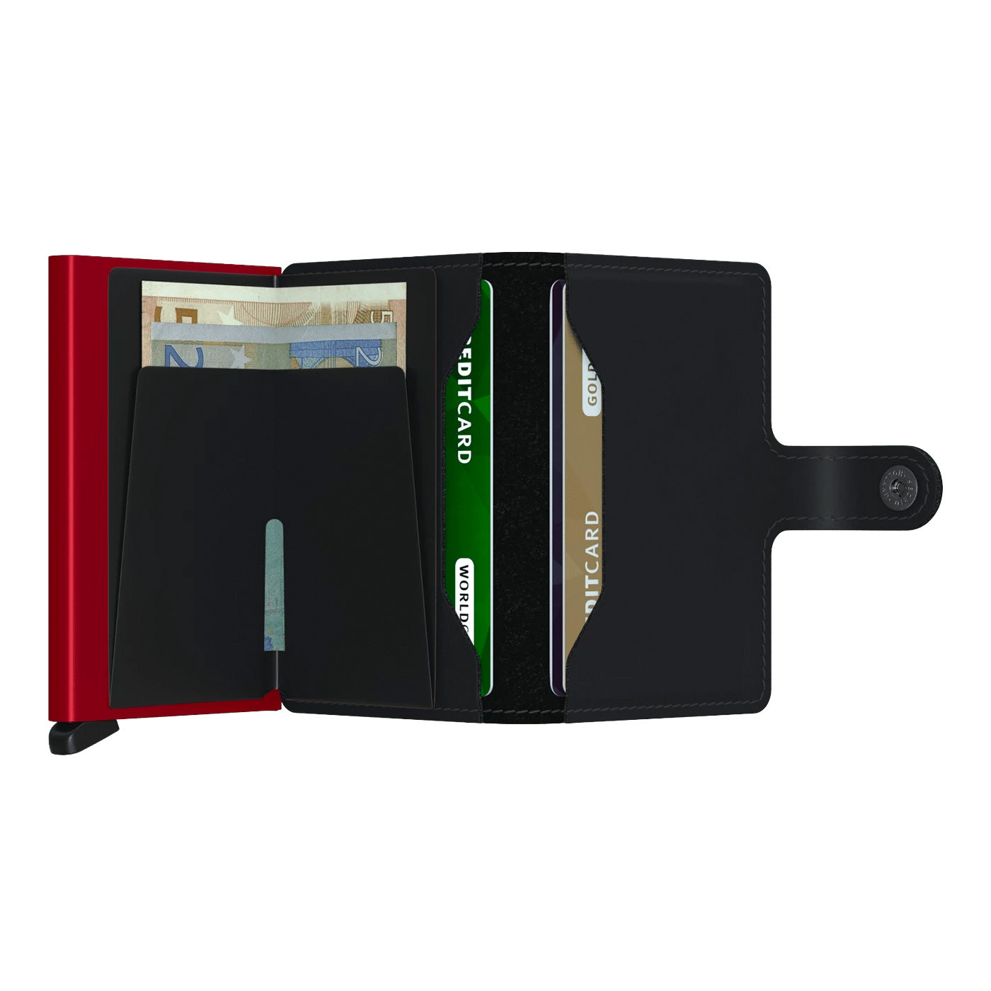 Secrid Miniwallet Matte Black & Red  - MMBLACKRED
