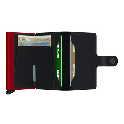 Secrid Miniwallet Matte Black & Red  - MMBLACKRED