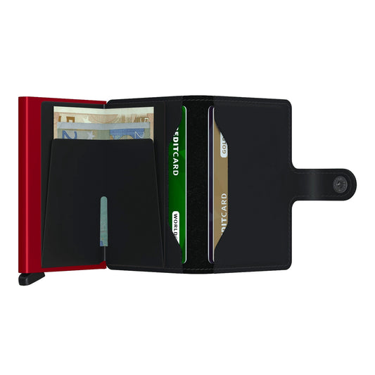 Secrid Miniwallet Matte Black & Red  - MMBLACKRED