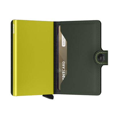 Secrid Miniwallet Matte Green & Lime  - MMGREENLIME