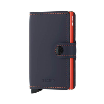 Secrid Miniwallet Matte Nightblue/Orange  - MMNIGHTBLUEORANGE