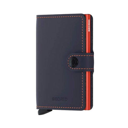 Secrid Miniwallet Matte Nightblue/Orange  - MMNIGHTBLUEORANGE