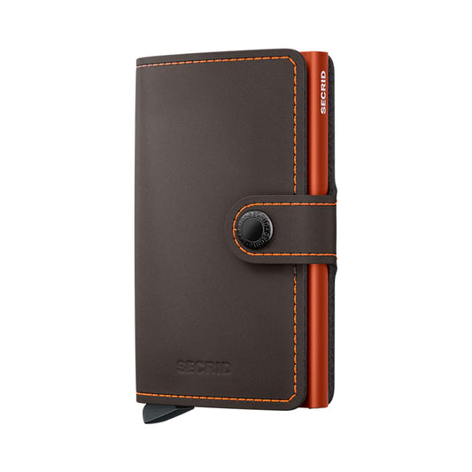 Secrid Miniwallet Matte Truffle/Orange  - MMTRUFFLEORANGE