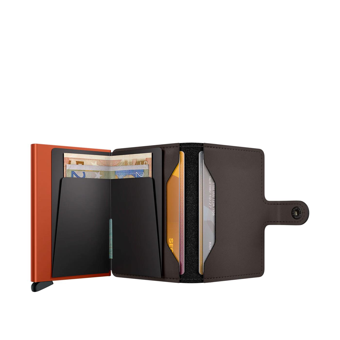Secrid Miniwallet Matte Truffle/Orange  - MMTRUFFLEORANGE