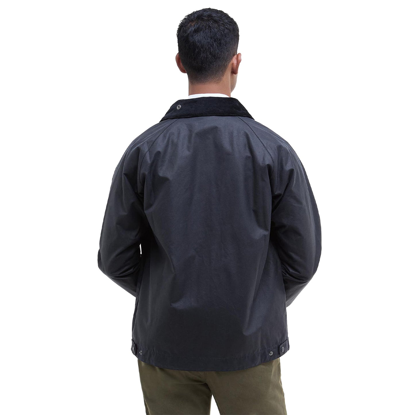 Barbour Short Bedale Wax Jacket Navy  - MWX2205NY92
