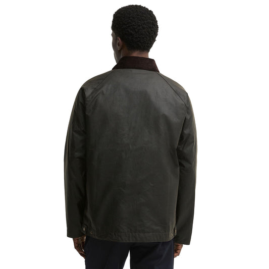 Barbour Short Bedale Wax Jacket Olive  - MWX2205OL71