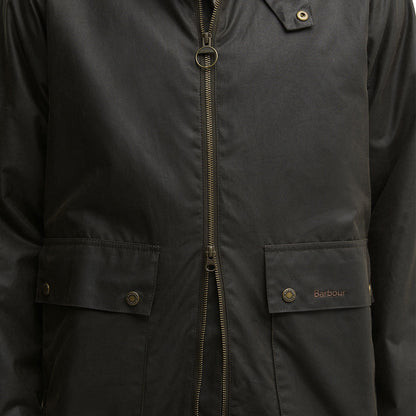 Barbour Short Bedale Wax Jacket Olive  - MWX2205OL71