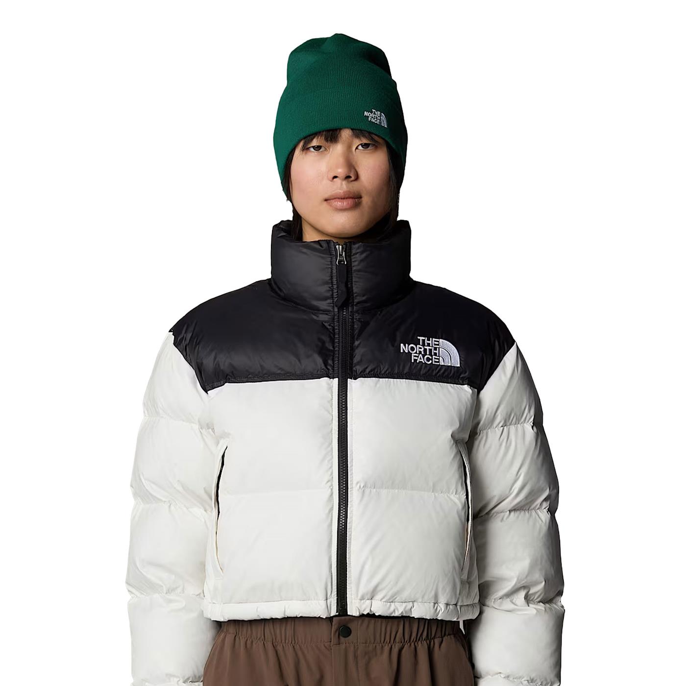 The North Face Nuptse Short Jacket White Dune/NF Black  - NF0A5GGEROU1