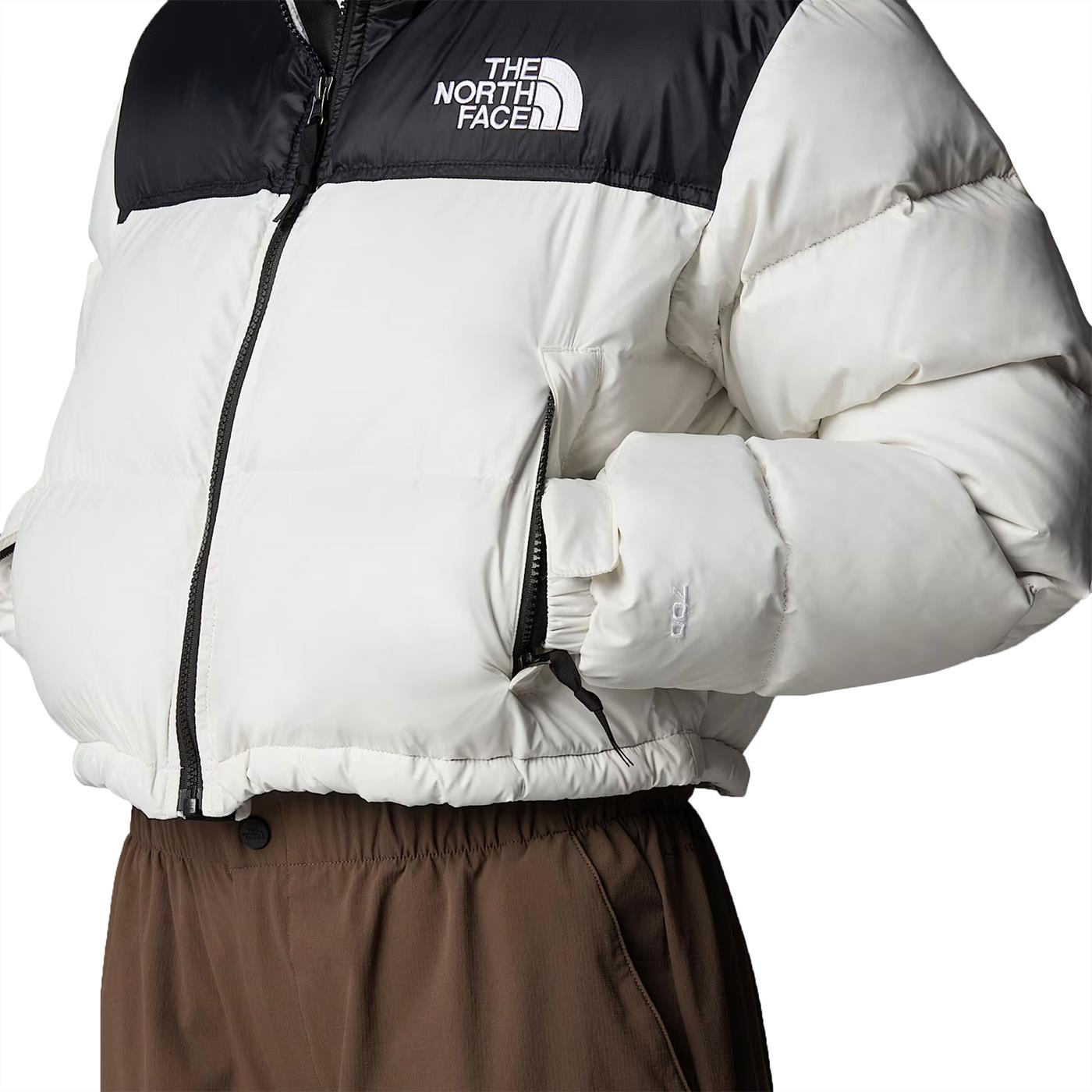 The North Face Nuptse Short Jacket White Dune/NF Black  - NF0A5GGEROU1