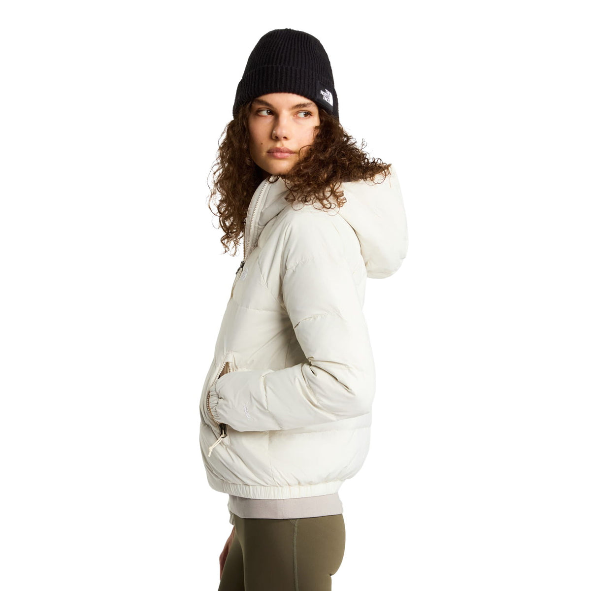 The North Face W Hydrenalite Down Hoodie Jacket White Dune  - NF0A5GGGQLI1