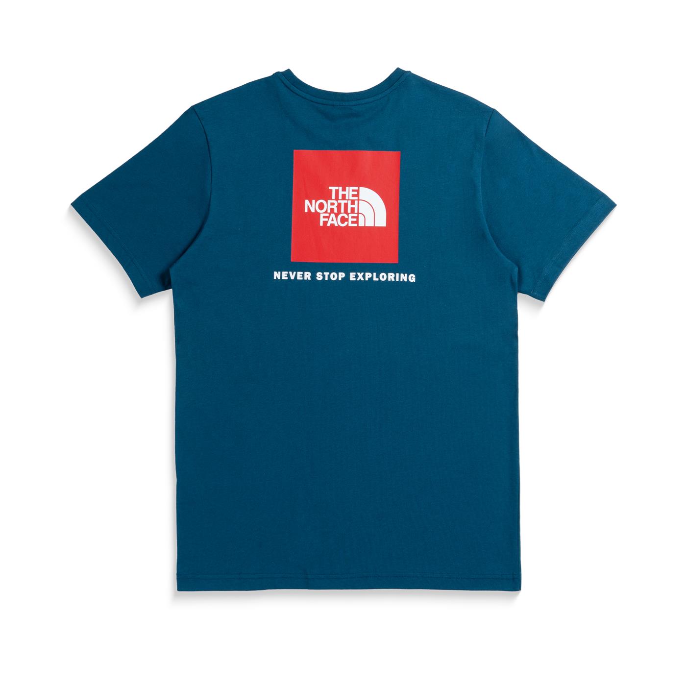 The North Face S/S Redbox Tee Midnight Petrol/TNF Red  - NF0A87NP9IW1