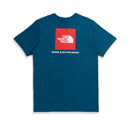 The North Face S/S Redbox Tee Midnight Petrol/TNF Red  - NF0A87NP9IW1