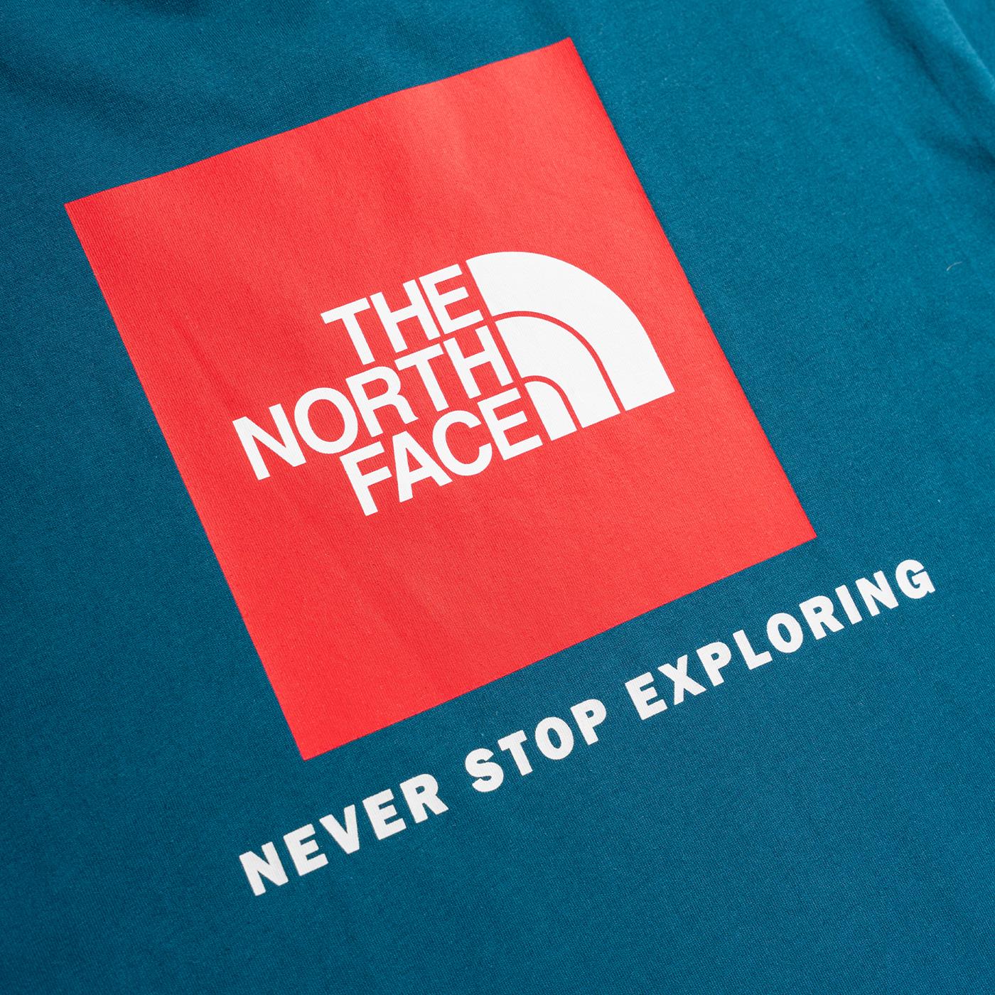 The North Face S/S Redbox Tee Midnight Petrol/TNF Red  - NF0A87NP9IW1