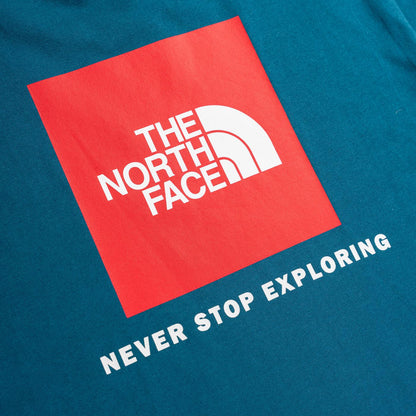 The North Face S/S Redbox Tee Midnight Petrol/TNF Red  - NF0A87NP9IW1
