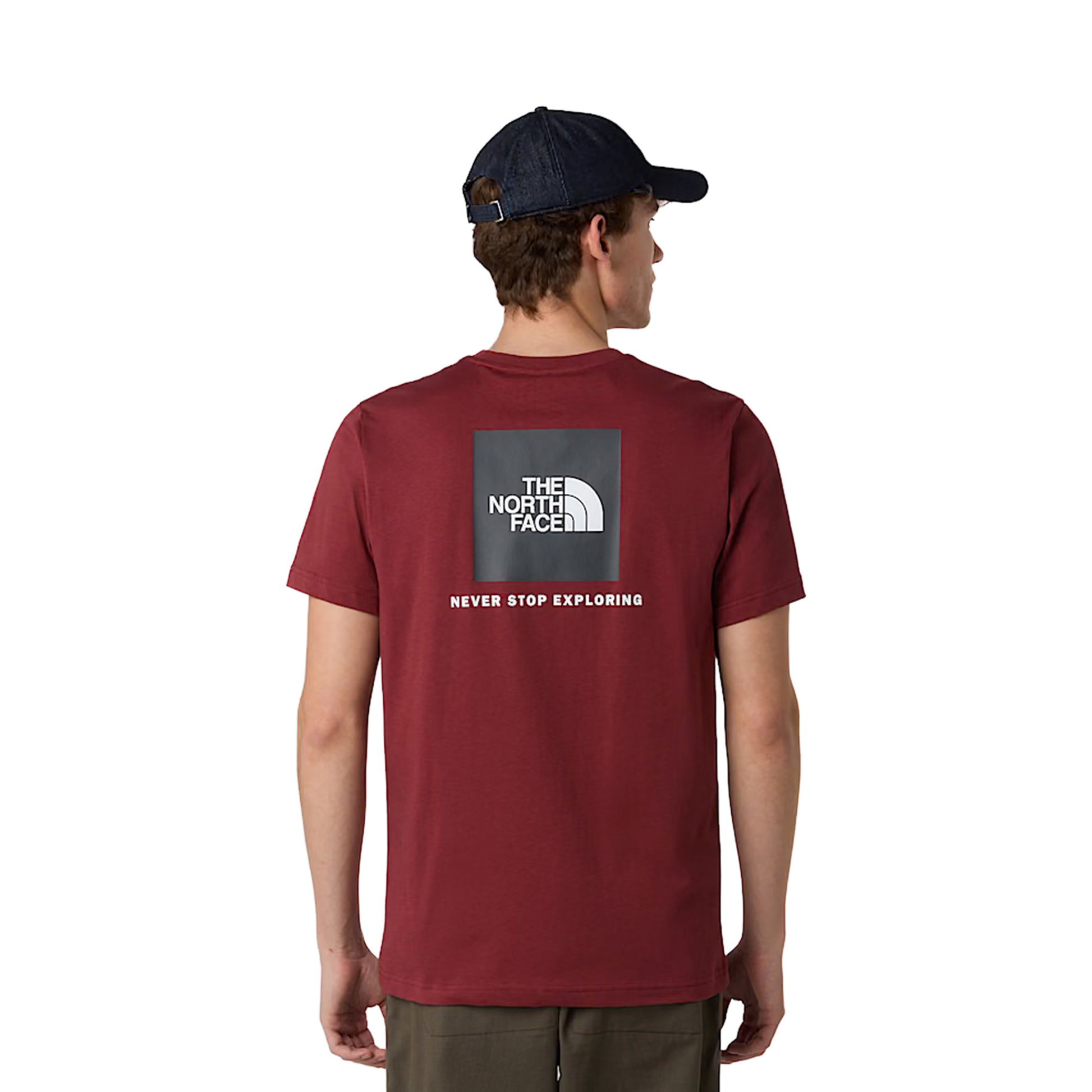 The North Face S/S Box NSE Tee Sumac/Asphalt Grey  - NF0A87NPDO31