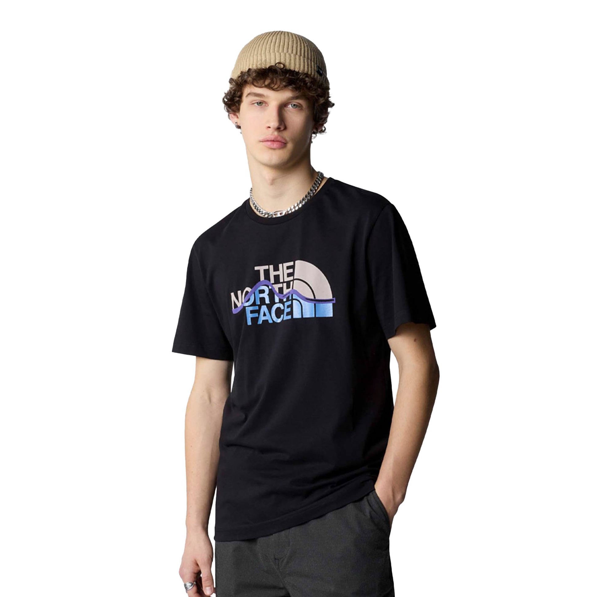 The North Face S/S Mountain Line Tee TNF Black  - NF0A87NTJK31