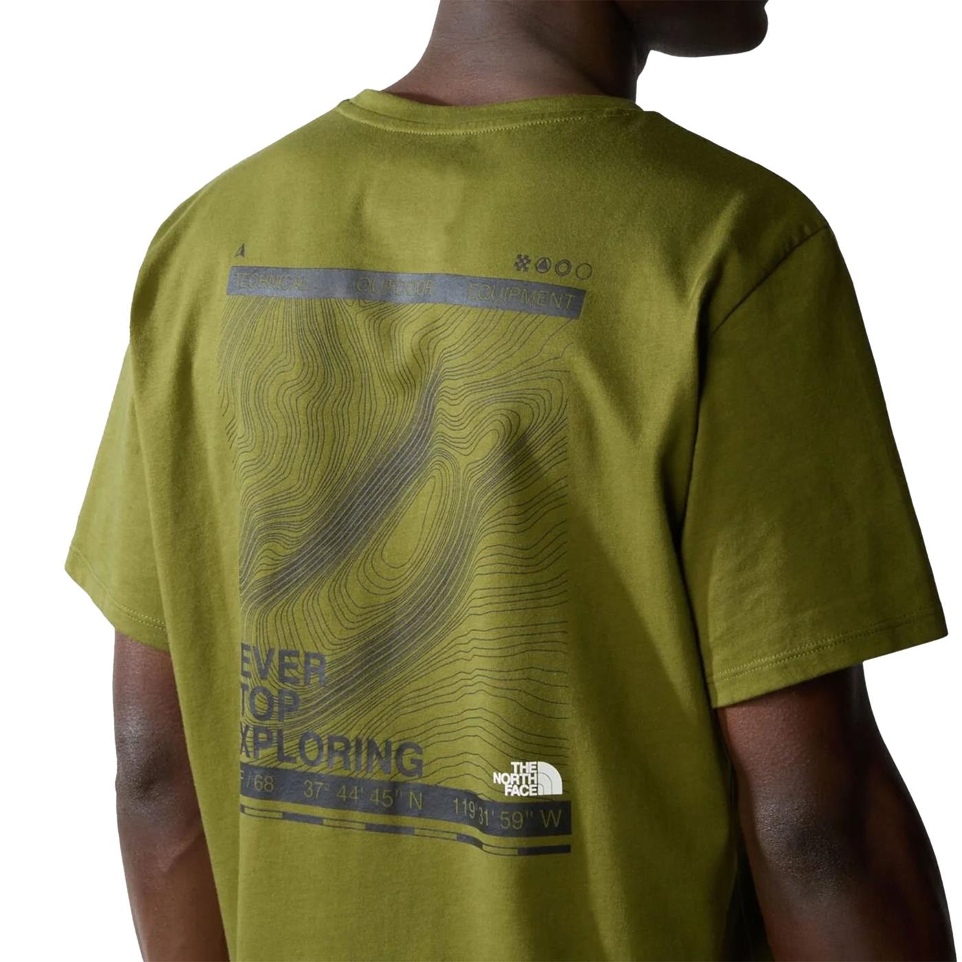 The North Face Foundation Mountain Lines Graphic Tee Forest  - NF0A8830PIB1