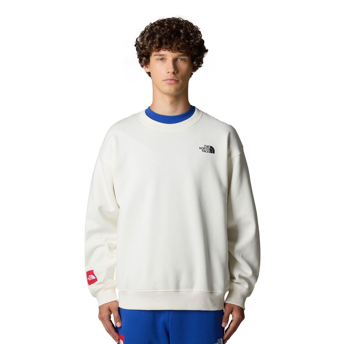 The North Face Axys Crew White Dune  - NF0A89G0QLI1