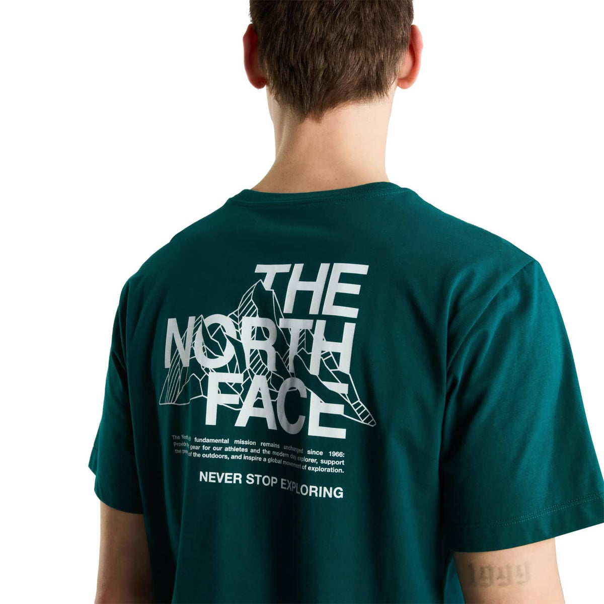 The North Face Mountain Sketch Regular SS Tee Pacific Teal  - NF0A8GUZN4J1