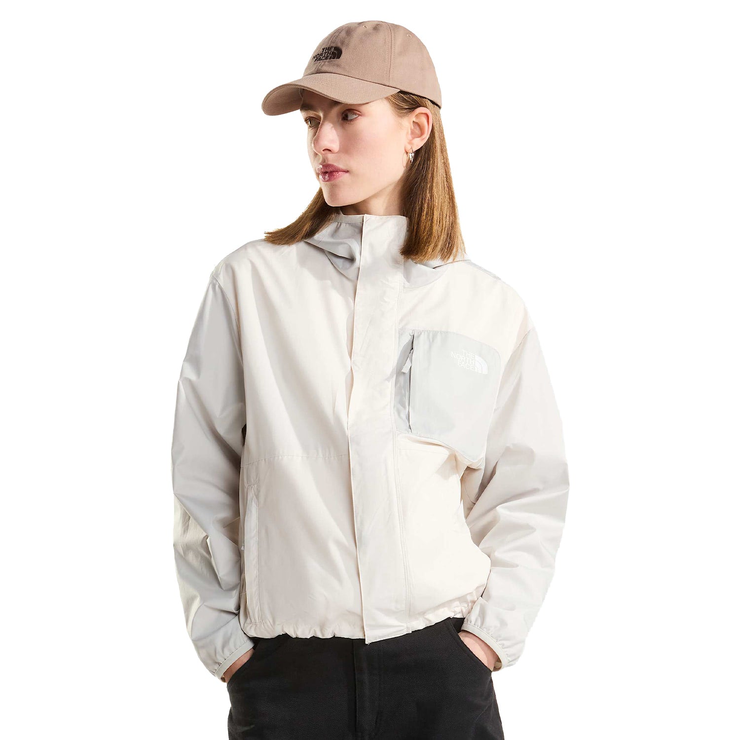 The North Face W Nuketo Wind Jacket White Dune/Cumulus Cloud  - NF0A8J43TBH1