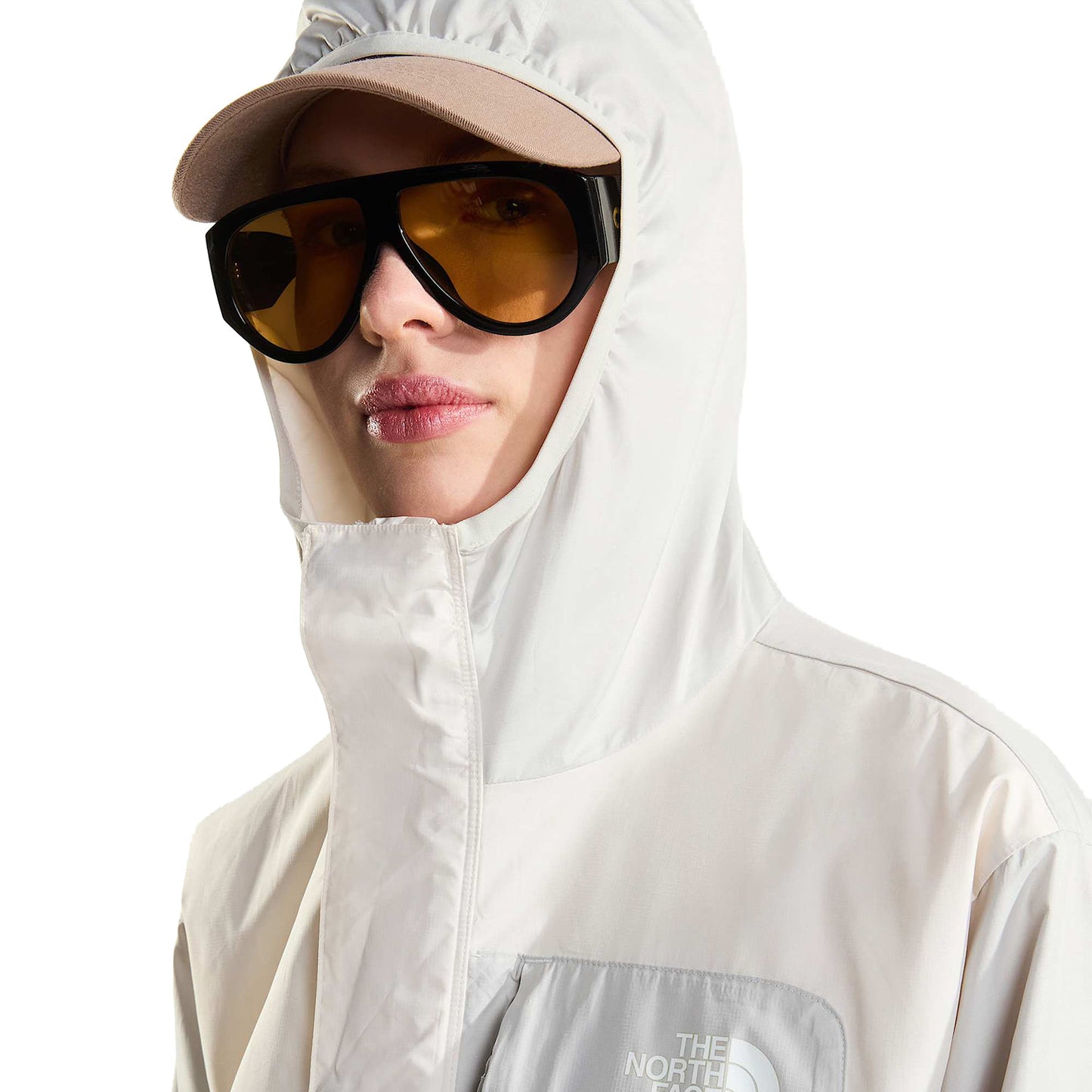 The North Face W Nuketo Wind Jacket White Dune/Cumulus Cloud  - NF0A8J43TBH1